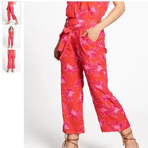 NY&Company Tropical, tie-waist pants in small (NWT)